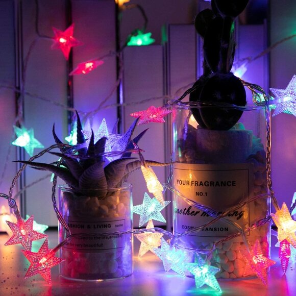 Star String Lights for Bedroom - 33 ft Plug-in Color Changing Star String Lights - Picture 2 of 8